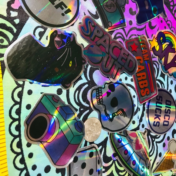 Camera Metallic Prismatic Reflective Single Decor Sticker - Picture 7 of 11